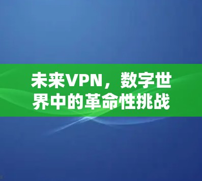 未来VPN，数字世界中的革命性挑战