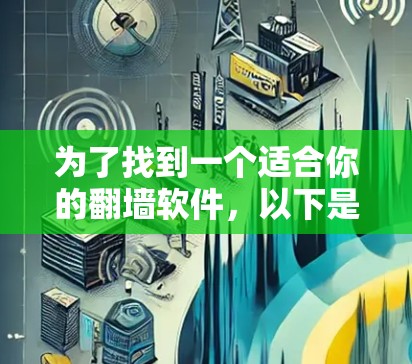 为了找到一个适合你的<strong>翻墙</strong>软件，以下是我整理的步骤和建议