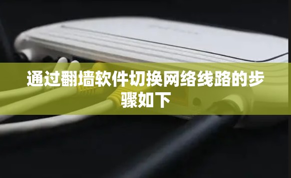 通过<strong>翻墙</strong>软件切换网络线路的步骤如下