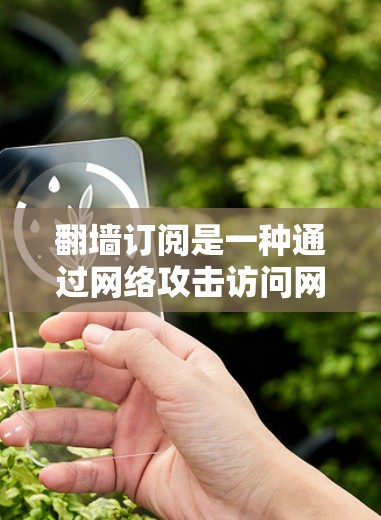 <strong>翻墙</strong>订阅是一种通过网络攻击访问网站的内容订阅方式，通常用于获取优质内容。以下是对<strong>翻墙</strong>订阅的详细分析