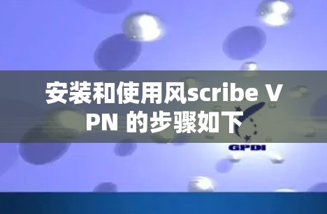 安装和使用风scribe VPN 的步骤如下